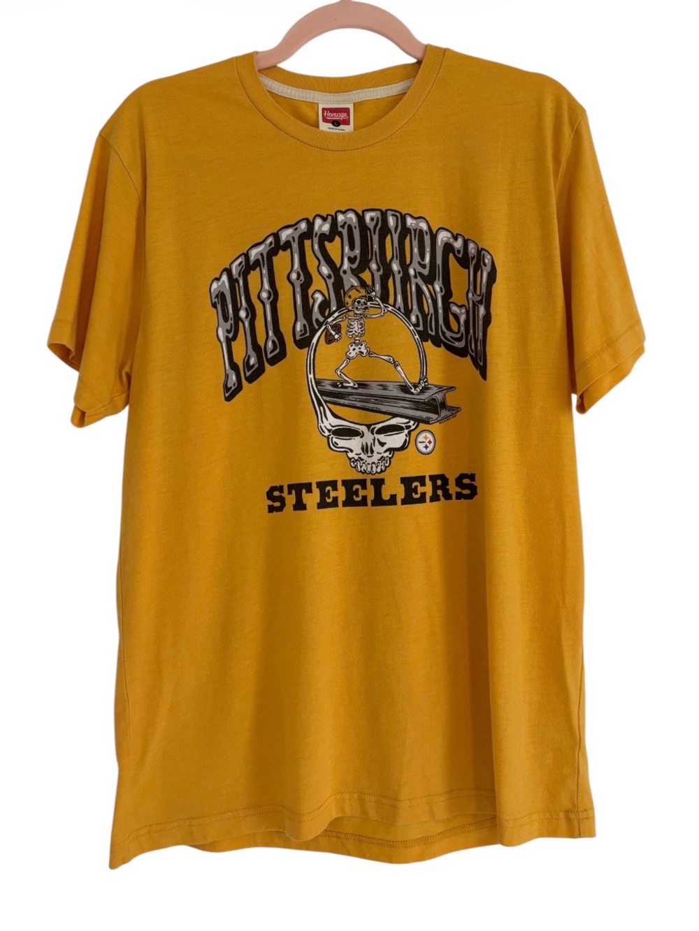 Homage NFL Grateful Dead Yellow Pittsburgh Steelers Tee